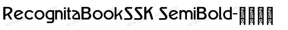 RecognitaBookSSK SemiBold字体转换